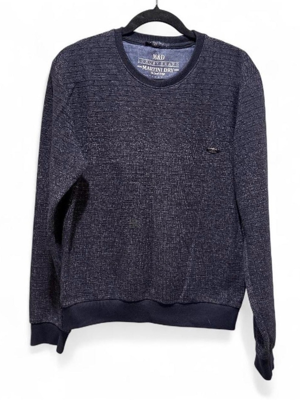 Men's Heathered Navy Crewneck Sweater